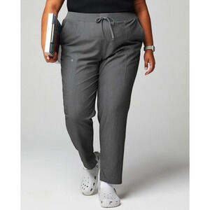 Fabletics Ion Scrub Pants 3X / S SHORT Womens Plus Heather Grey Straight Leg